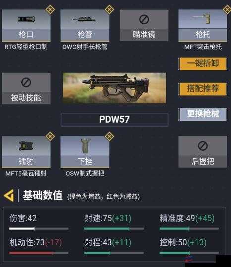 使命召唤手游PDW57配件精选指南，大神级玩家推荐的最优搭配方案