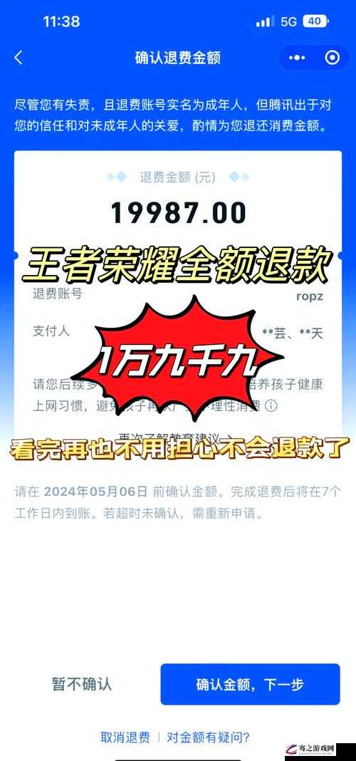 王者荣耀点券充值过多后，申请退款流程及成功率详解